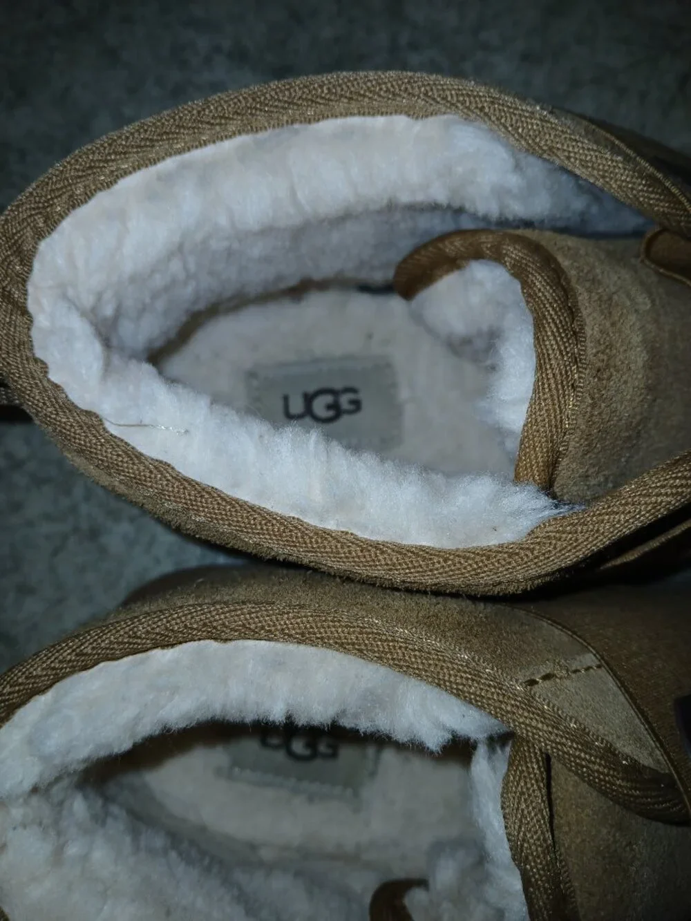 UGG Mens Chestnut Brown Chukka Boots / Graphic Elastic Band / sz 10 M